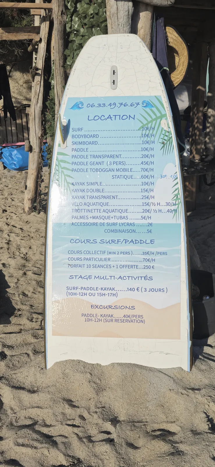 Ruppione surf school on the beach opposite the villa, lessons for children and adults