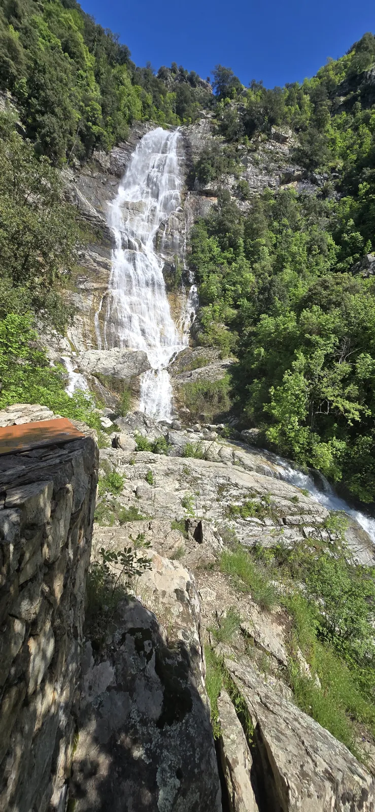 Voile de la Mariée waterfall at Bocognano
