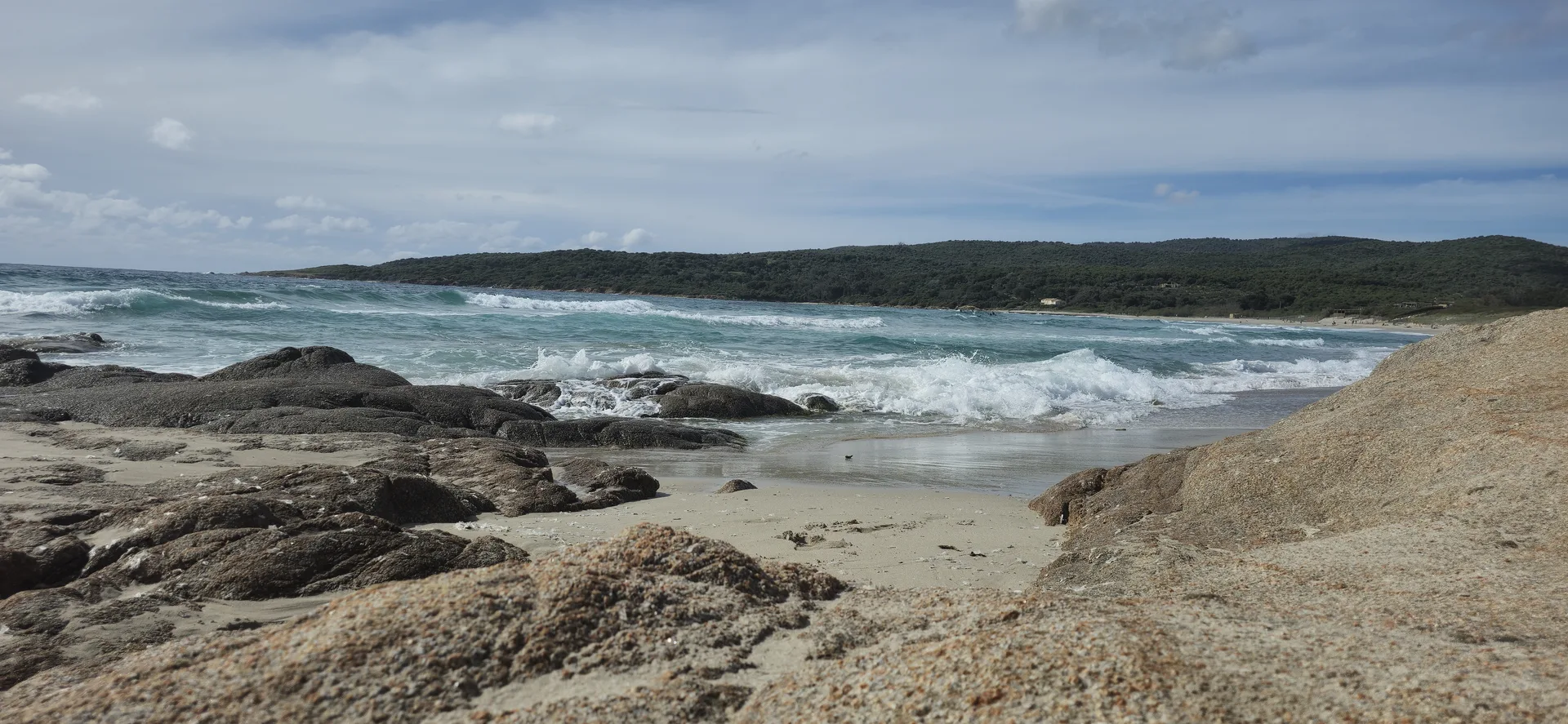 Plage sauvage de Capo di Feno, sortie mer depuis la rive sud d’Ajaccio